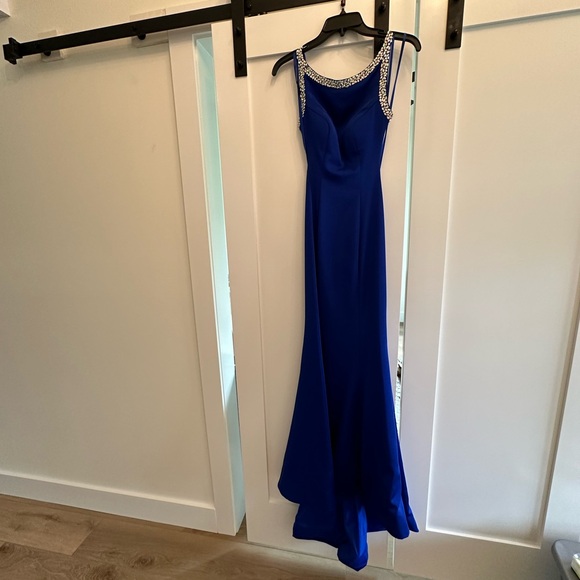 Royal blue prom dress size 00 - Picture 7 of 7